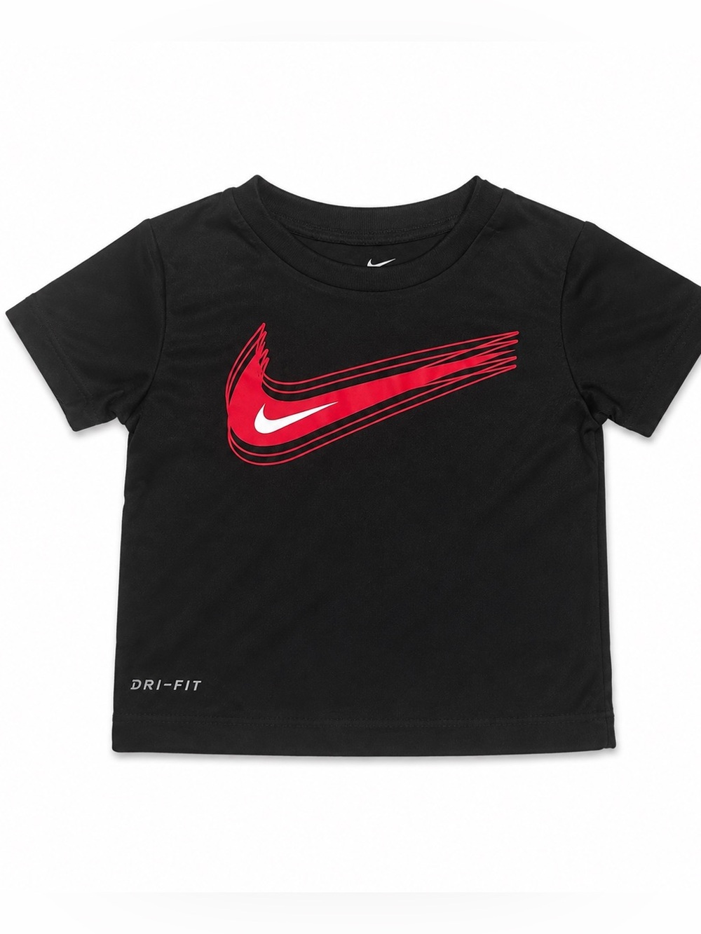 Nike Black Short Sleeve Tee with Red Swoosh